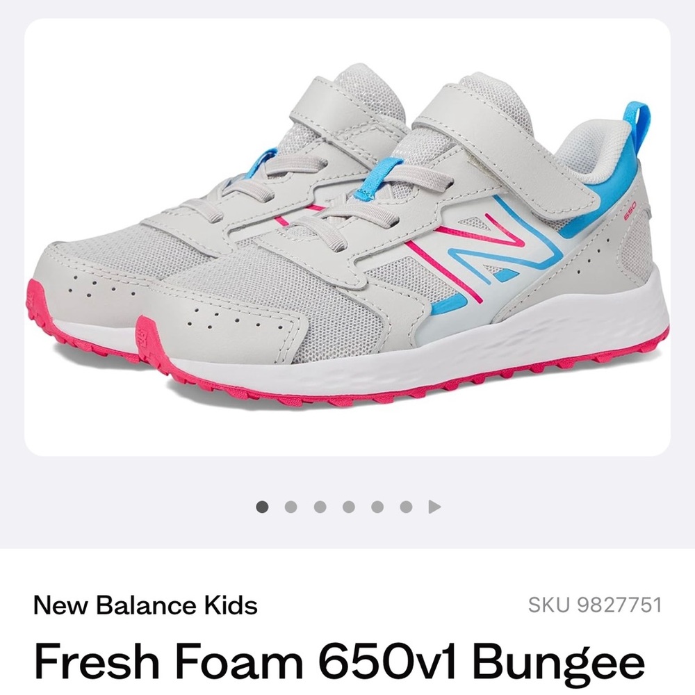 New Balance 650 Bungee Girls Size 7 - Like New!
